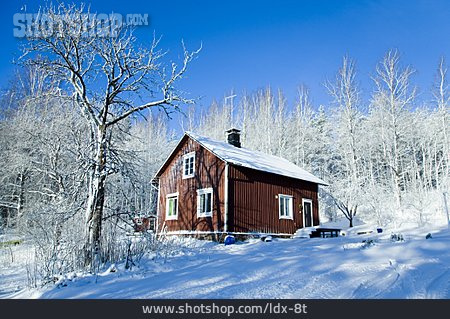 
                Wohnhaus, Winter, Finnland                   