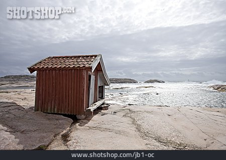 
                Meer, Bucht, Fischerhütte                   