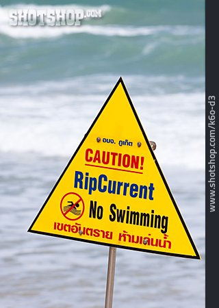 
                Schwimmverbot, Brandungsrückstrom                   