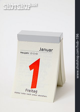 
                Neujahr, Kalenderblatt                   
