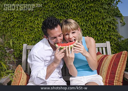 
                Paar, Essen, Wassermelone                   