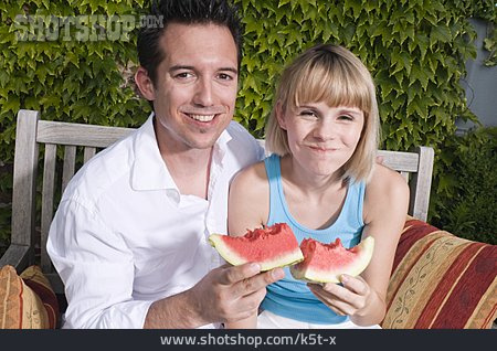 
                Paar, Essen, Wassermelone                   