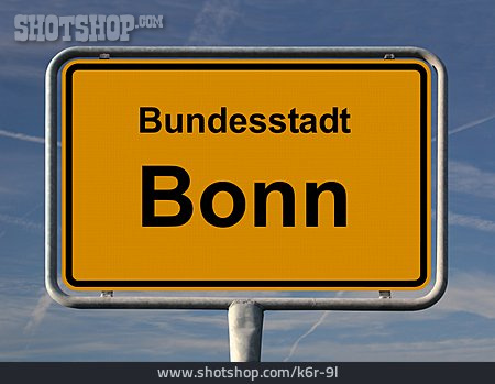 
                Bonn, Ortsschild, Bundesstadt                   