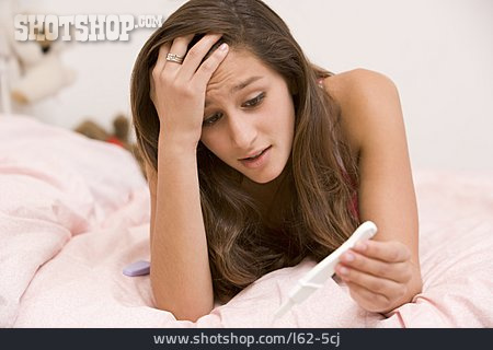 
                Teenager, Worried, Pregnancy Test                   