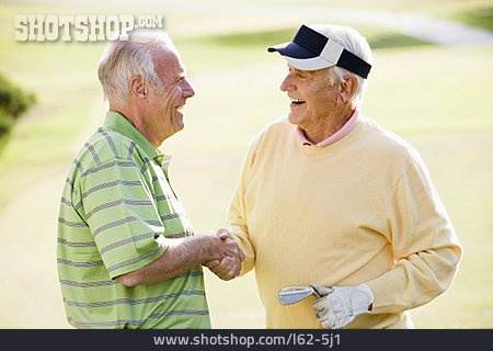 
                Senior, Golf, Handschlag, Golfen                   