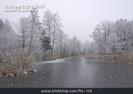 
                Winterlandschaft, Höglwörther See                   