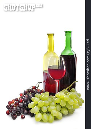 
                Wein, Weintrauben, Weinflasche, Rotwein                   