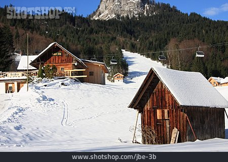 
                Winterlandschaft, Alpen, Skigebiet                   
