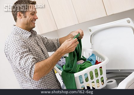 
                Waschen, Hausmann, Wäsche                   