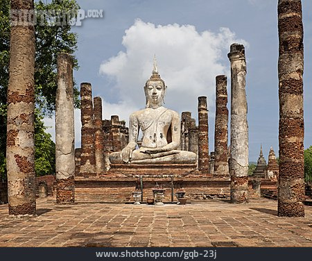 
                Buddha, Geschichtspark Sukhothai                   