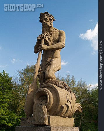 
                Statue, Neptun, Meeresgott                   