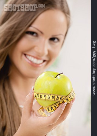
                Apfel, Diät, Maßband, Kalorienarm                   
