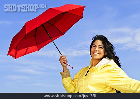 
                Frau, Regenschirm                   