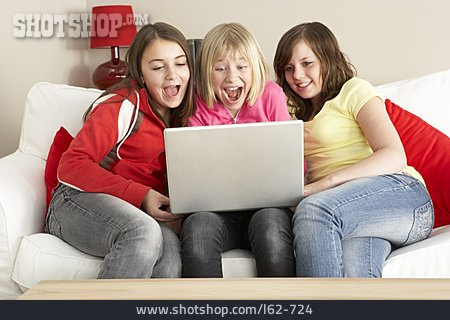 
                Mädchen, Laptop, Freundin                   