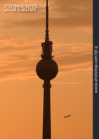 
                Flugzeug, Berlin, Fernsehturm, Verreisen                   