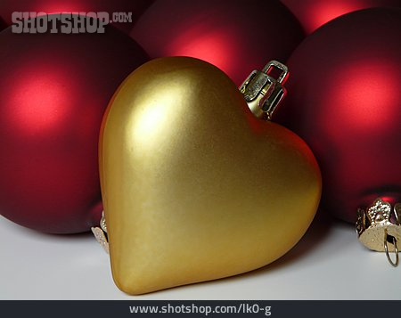 
                Heart, Christmas Ball, Christmas Tree Decorations                   