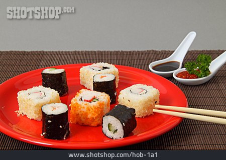 
                Sushi, Japanische Küche, Sushiteller                   