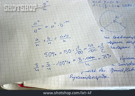 
                Mathematik, Gleichung, Matheheft                   
