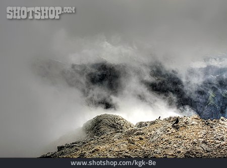 
                Berg, Nebel, Julische Alpen, Mangart                   