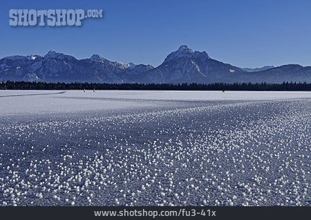 
                Winterlandschaft, Eisfläche, Hopfensee                   