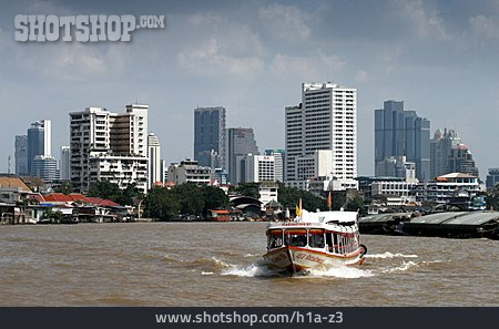
                Bangkok, Chao Phraya, Personenfähre, Expressboot                   