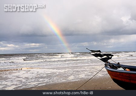 
                Fischerboot, Regenbogen, Naturschauspiel                   