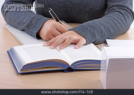 
                Schreiben, Schülerin, Studentin, Hausaufgabe                   