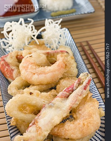 
                Meeresfrüchte, Frittiert, Fischgericht, Japanische Küche                   