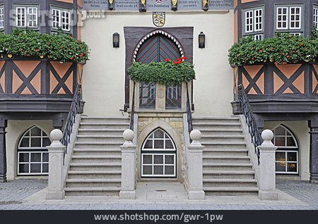 
                Fachwerk, Rathaus, Wernigerode                   