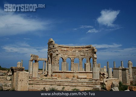 
                Tempel, Ruine, Leptis Magna                   