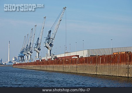 
                Hafen, Hafenkran, Bremen, Weser                   