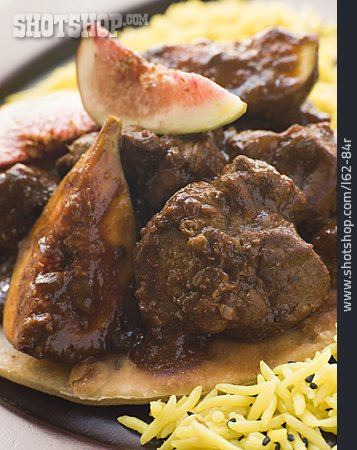 
                Indische Küche, Fleischgericht, Lammfleisch, Maans Anjeer                   