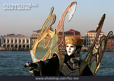 
                Schmetterling, Karneval, Kostüm, Venedig                   