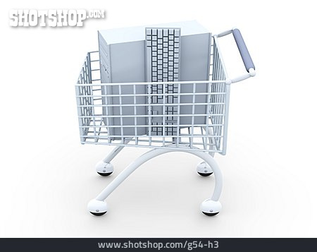 
                Einkauf & Shopping, Computer, Einkaufswagen                   