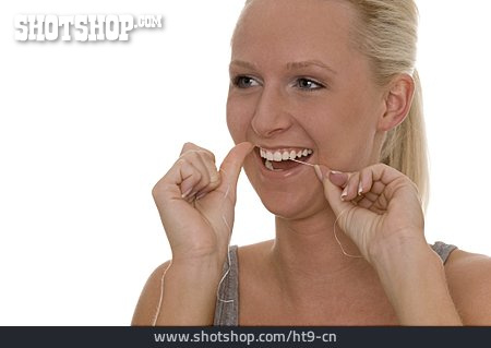 
                Zahnpflege, Mundhygiene, Zahnseide, Zahnreinigung                   