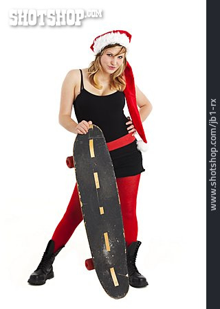 
                Skateboard, Weihnachtsfrau                   