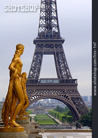 
                Statue, Paris, Eiffelturm                   