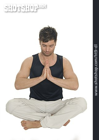 
                Mann, Yoga, Meditieren                   