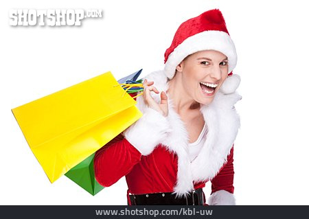 
                Weihnachten, Schenken, Weihnachtsfrau, Weihnachtseinkäufe                   