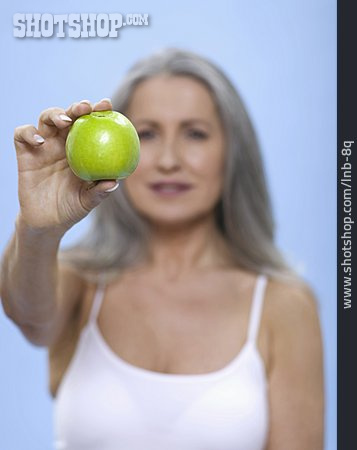
                Gesunde Ernährung, Apfel, Zeigen                   