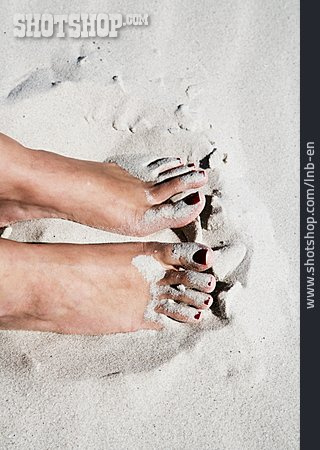 
                Sand, Füße, Strandurlaub                   