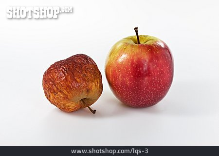 
                Apfel, Gegensatz, Verderblichkeit                   