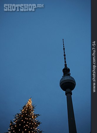 
                Berlin, Fernsehturm, Weihnachtsbaum                   
