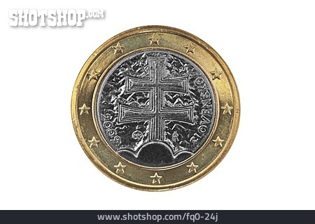 
                Euro, 1 Euro, Slowakisch                   