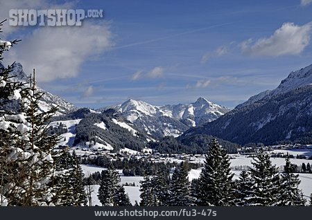 
                Winterlandschaft, Alpen, Tirol, Tannheim, Füssener Jöchle                   