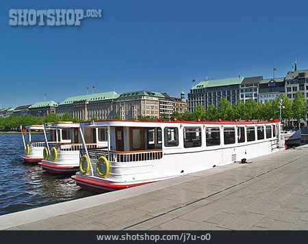 
                Hamburg, Binnenalster, Ausflugsboot, Alsterschifffahrt                   