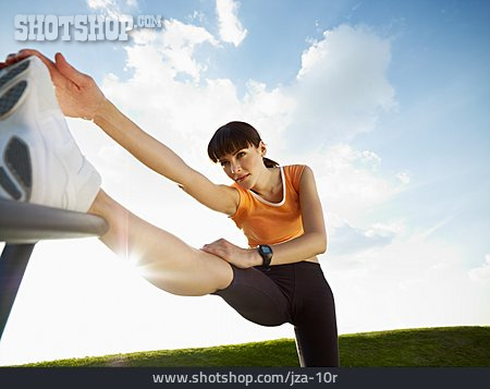 
                Dehnübung, Stretching, Joggerin                   