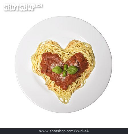 
                Herz, Spaghetti, Tomatensoße                   