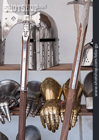 
                Mittelalter, Ritterrüstung, Ausrüstung, Hellebarde                   