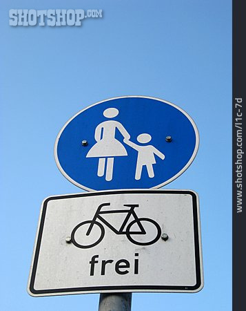 
                Verkehrsschild, Fußgängerzone                   